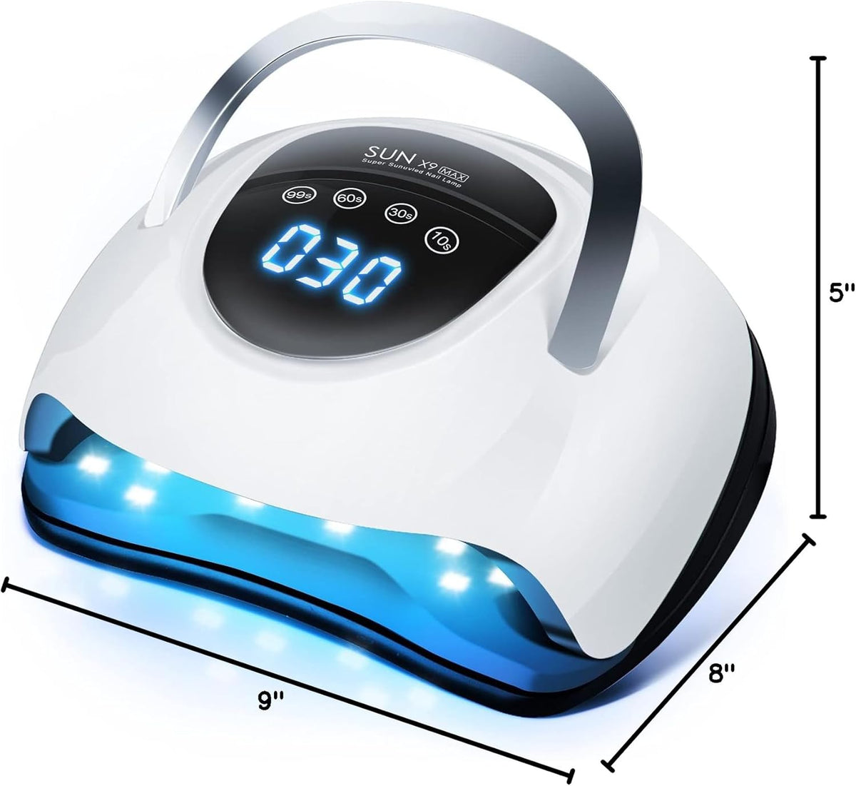 268W UV LED Nail Lamp, UV Light for Gel Nails with 57 Beads, Nail Dryer with 4 Timer Setting & LCD Touch Display, Professional Nail Lamp