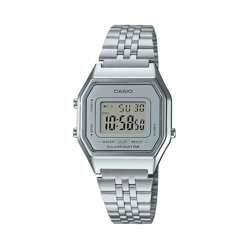 Casio Women's Digital Watch with Stainless Steel Strap - LA680WA