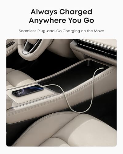 Anker Car Carplay Cable for iPhone 17 16 Pro Max Plus, Upcycled Braided USB A to USB C Car Charger Cord for Samsung Note20 and More(6FT,White)