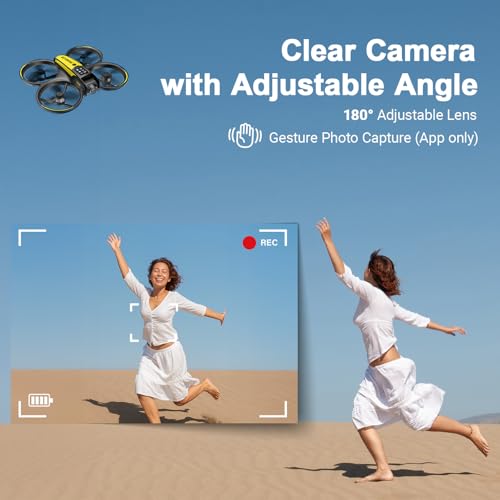 Drone for Kids with Camera and 4.5" Screen Remote – Beginner RC Drone with Brushless Motor, Optical Flow Hover, One-Key Takeoff, 2 Batteries