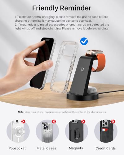 Anlmz 3 in 1 Charging Station - Wireless Charger for Apple Multiple Devices