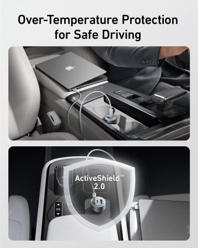 Anker USB-C Car Charger, iPhone 17 Car Charger, 67W 3-Port Compact Fast Charger, 535 Car Adapter with PIQ 3.0 for iPhone 17/16/15/14 Series, Galaxy S25/24/23, MacBook, iPad, and More (Cable Included)