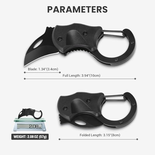 FUNBRO Small Pocket Knife Gift for Men | Keychain Box Cutter with 1.34inch Blade, Mini Folding Knives EDC Gadgets, Stocking Stuffers Gift for Adults Men Him