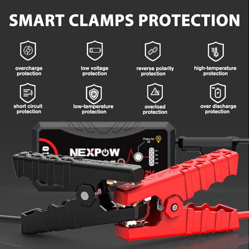 NEXPOW Car Jump Starter 2026 Upgraded Car Battery Jump Starter Pack 3000A Peak for Up to 9.0L Gas and 7.0L Diesel Engine 12V Auto Battery starter Jumper Cables Portable Lithium Jump Box with USB QC3.0