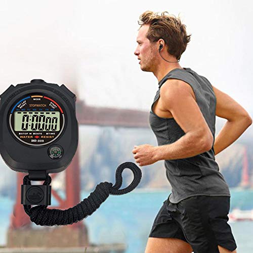 Pgzsy 6 Pack Multifunctional Digital Sports Stopwatch, Large Screen with Date Time Alarm, Daily Waterproof Shockproof Drop-Proof Sports Timer