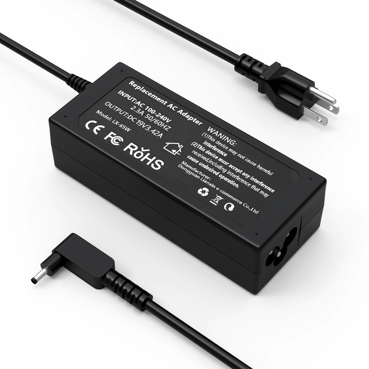 65W Laptop Charger Compatible with Acer Aspire 3 5 Series A315-23 A315-24P A315-35 A314-23P A317-53 A315-58 A315-59; A515-44 A515-45 A515-46 A515-54 A515-55 A515-56 AC Adapter Power Cord