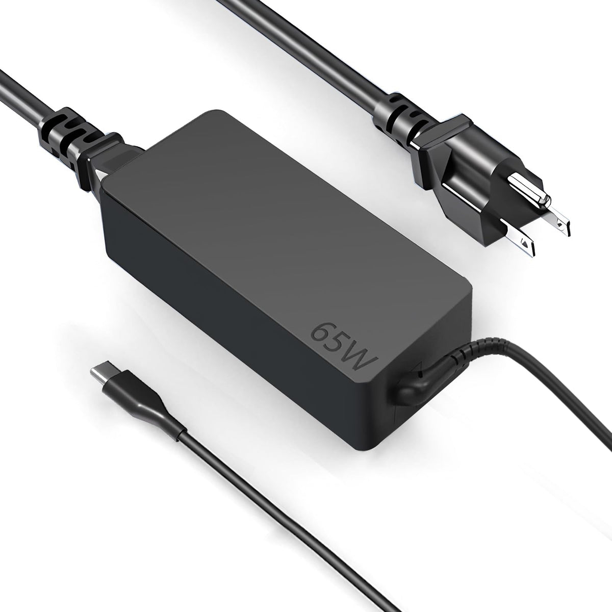 USB C 65W Laptop Charger Compatible with Lenovo Thinkpad X1 X13 T14 T15 T480s T580s ADLX65YDC2A ADLX65YLC2D Yoga 7i 9i C930 C940 Chromebook C330 S330 100e 300e 65W Laptop Power Supply Adapter Cord
