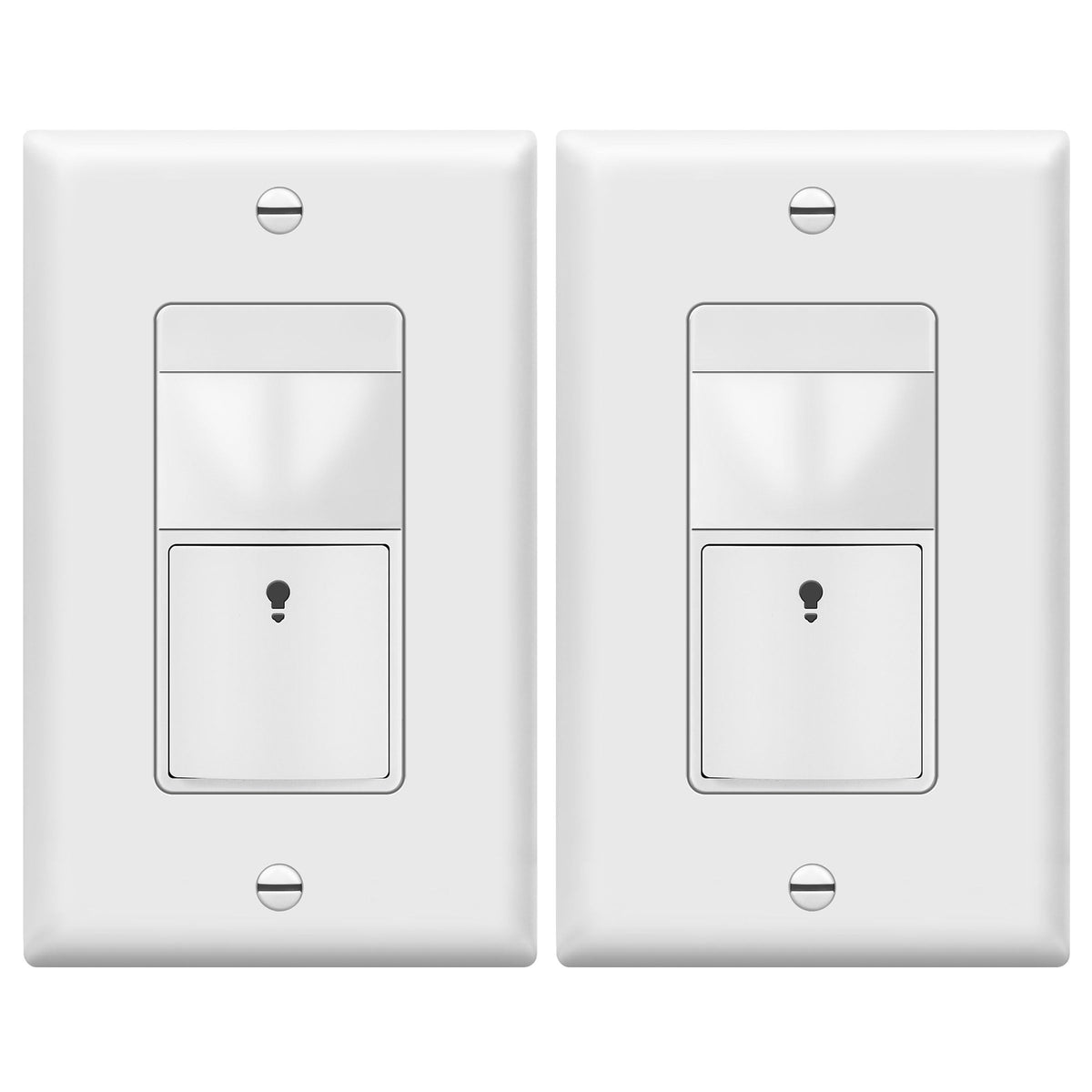 TOPGREENER PIR Motion Sensor Light Switch, Occupancy & Vacancy Motion Sensor Switch, ๐๐ฉ๐๐ซ๐๐๐ฅ๐ ๐๐ข๐ญ๐ก๐จ๐ฎ๐ญ ๐๐ซ๐จ๐ฎ๐ง๐ ๐๐ข๐ซ๐, No Neutral Wire, Single Pole, TDOS5-HL-W-2PCS, White