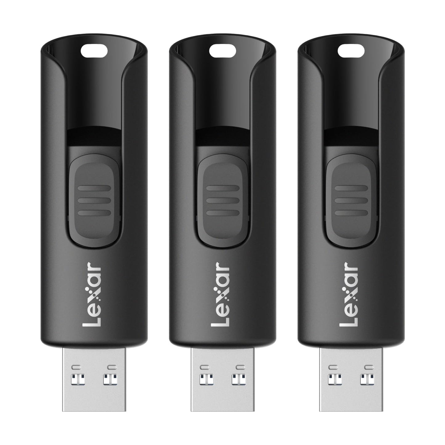 Lexar 64GB 3-Pack Flash Drive A30E USB 3.2 Gen 1, USB Drive up to 100MB/s, Storage Expansion and Backup for PC and Mac Systems