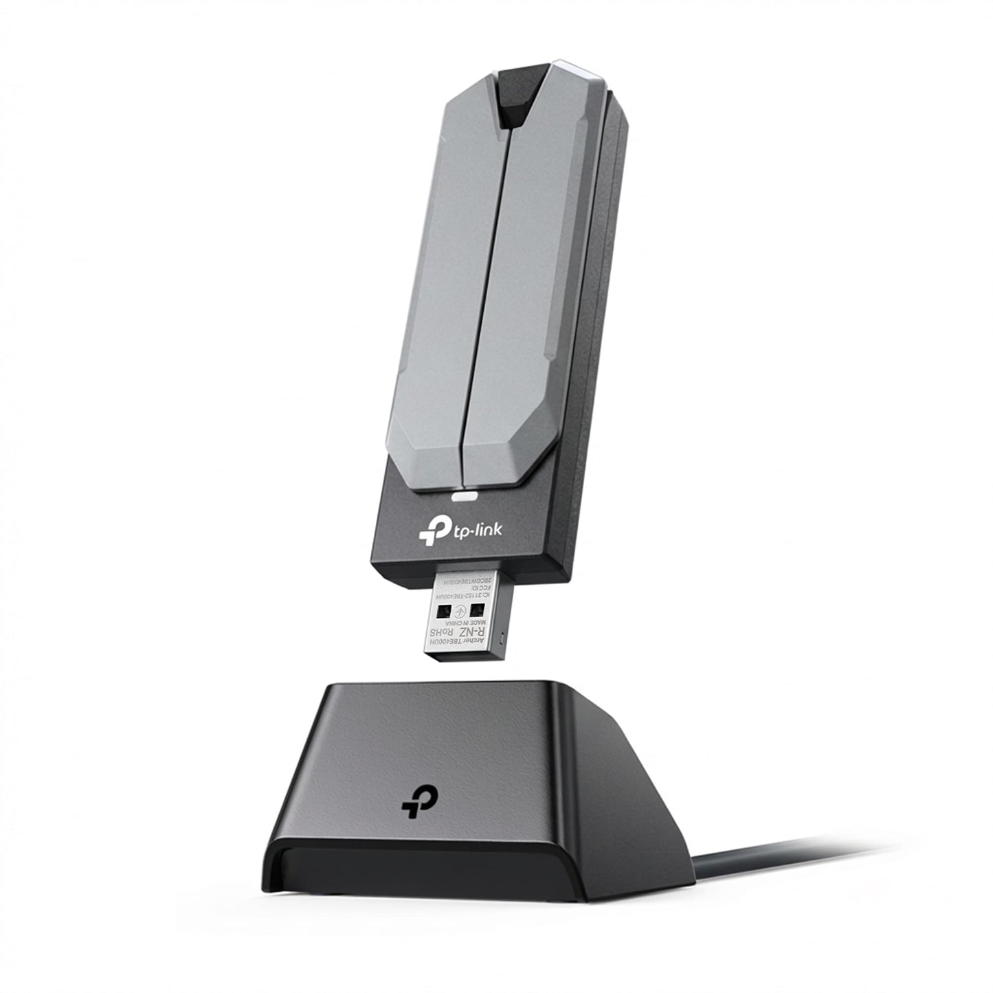 TP-Link BE6200 Tri-Band Wi-Fi 7 Wireless USB 3.0 Adapter Archer TBE401UH | WiFi Adapter for Desktop PC | Supports Windows 11,10 | 2 x High Gain Antennas | 6GHz, 4K-QAM, 160MHz, WPA3 | Secure by Design