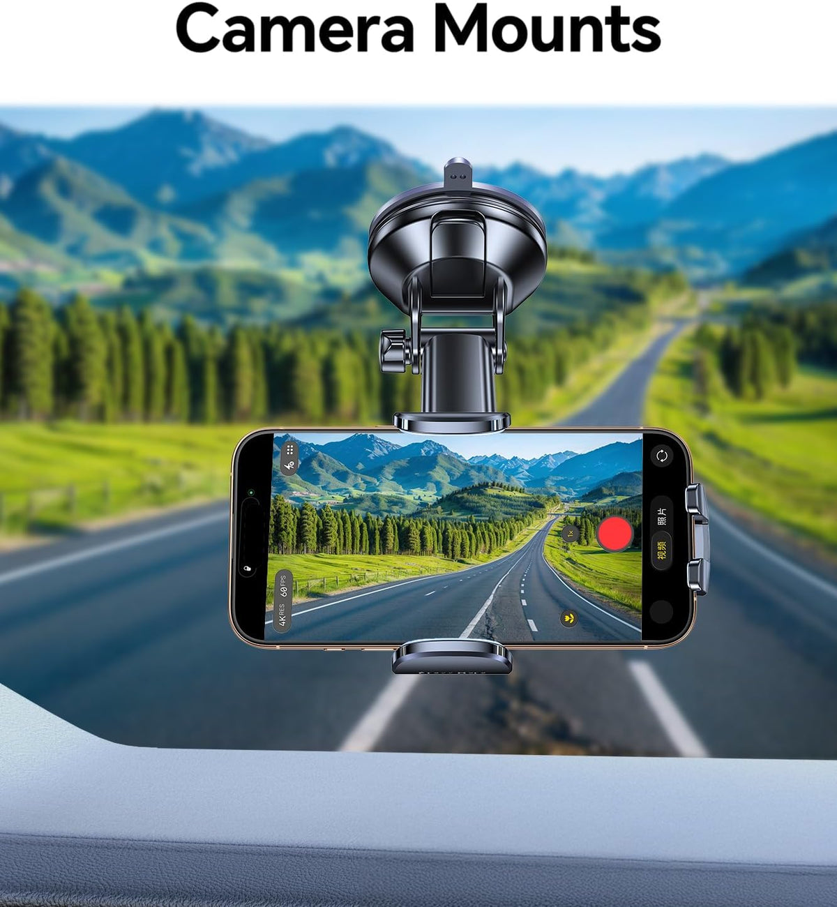 Romuto Phone Holders for Your Car Phone Holder MountใSuper Suctionใ Cell Phone Mount for Car Accessories for Women Men Dashboard/Windshield/Vent Truck Stand Camera Mounts for iPhone Samsung