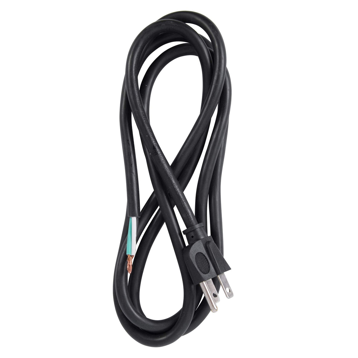 PS615143 3-Wire Appliance and Power Tool Cord, 6 ft, 14 AWG, 15A/125V AC, 1875w, Black