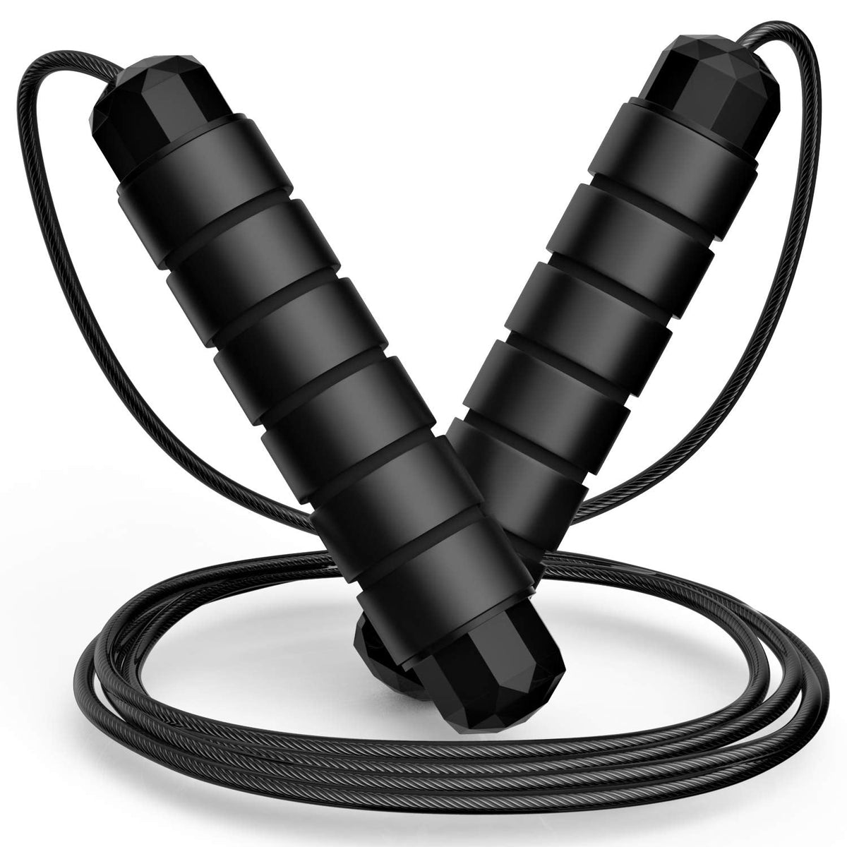 Speed Jump Rope Adjustable Steel Cable – Tangle-Free Skipping Rope with Ball Bearings for Home Gym, Fitness & Cardio Workout