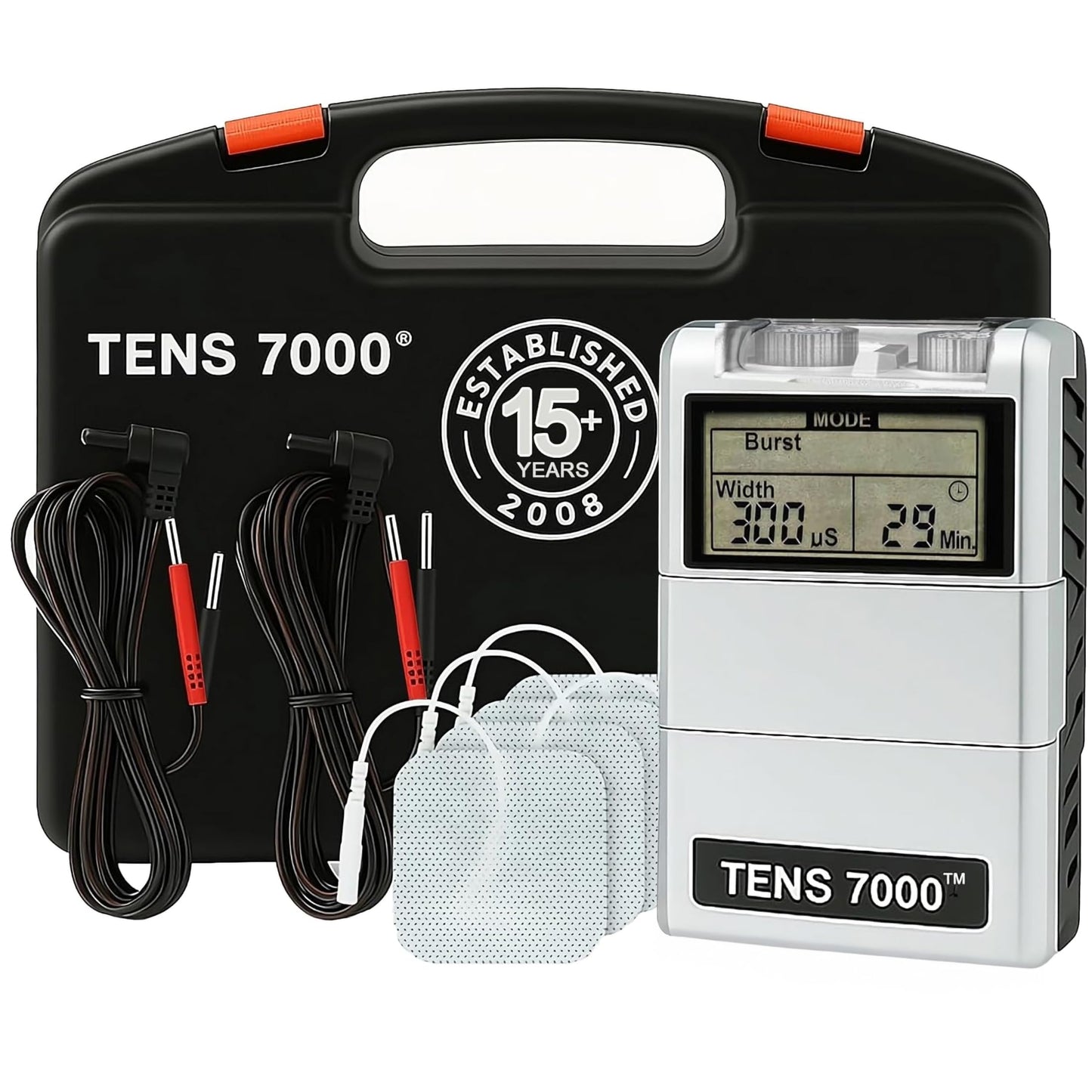 TENS 7000 Digital TENS Unit with Accessories – Muscle Stimulator Machine for At-Home Use