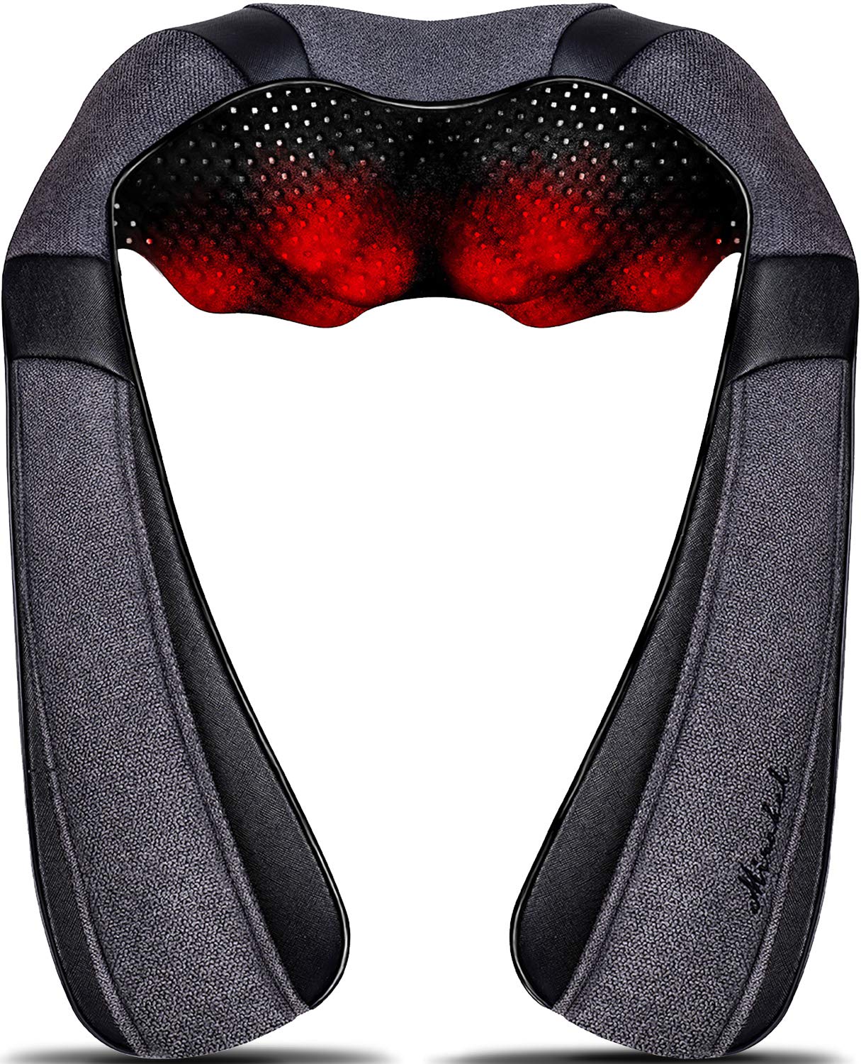 Mirakel Neck & Back Massager with Heat – Shiatsu Electric Kneading Massager, Ergonomic Design, Full-Body Comfort and Relaxation, Perfect Christmas Gift for Women, Men, Mom, Dad