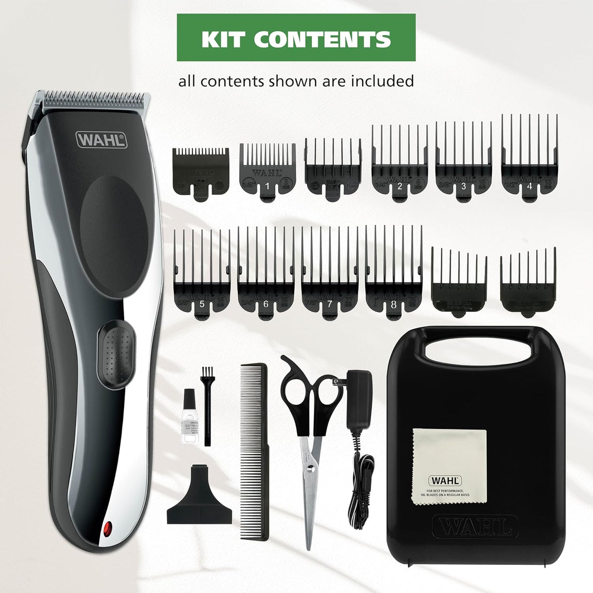 Wahl Clipper Rechargeable Cord/Cordless Haircutting & Trimming Kit for Heads, Longer Beards, & All Body Grooming - Model 79434