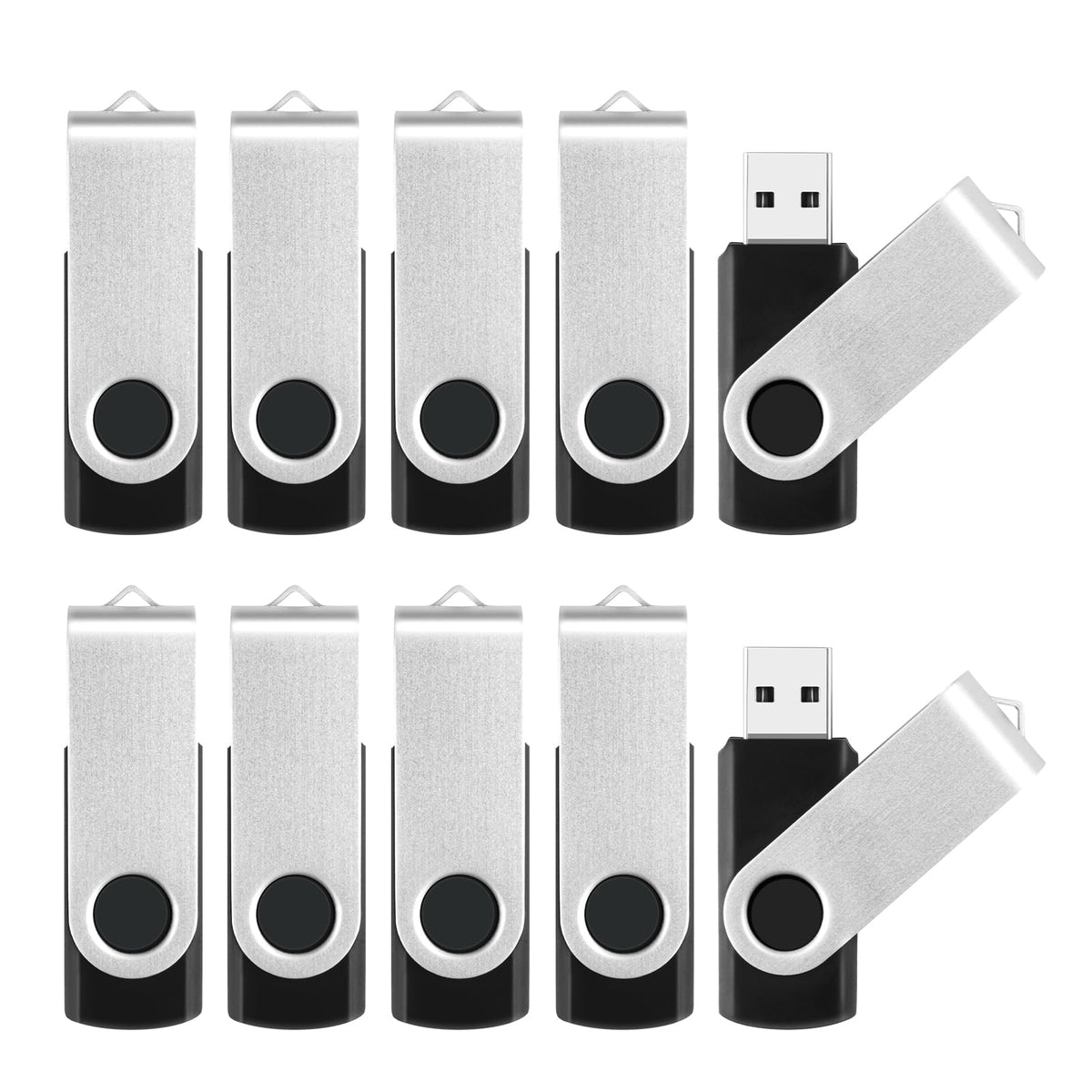8GB Flash Drive 10 Pack Bulk USB Flash Drives, USB2.0 Thumb Drive USB Stick for Data Storage Backup, Jump Drive Pen Drive Zip Drive Memory Stick