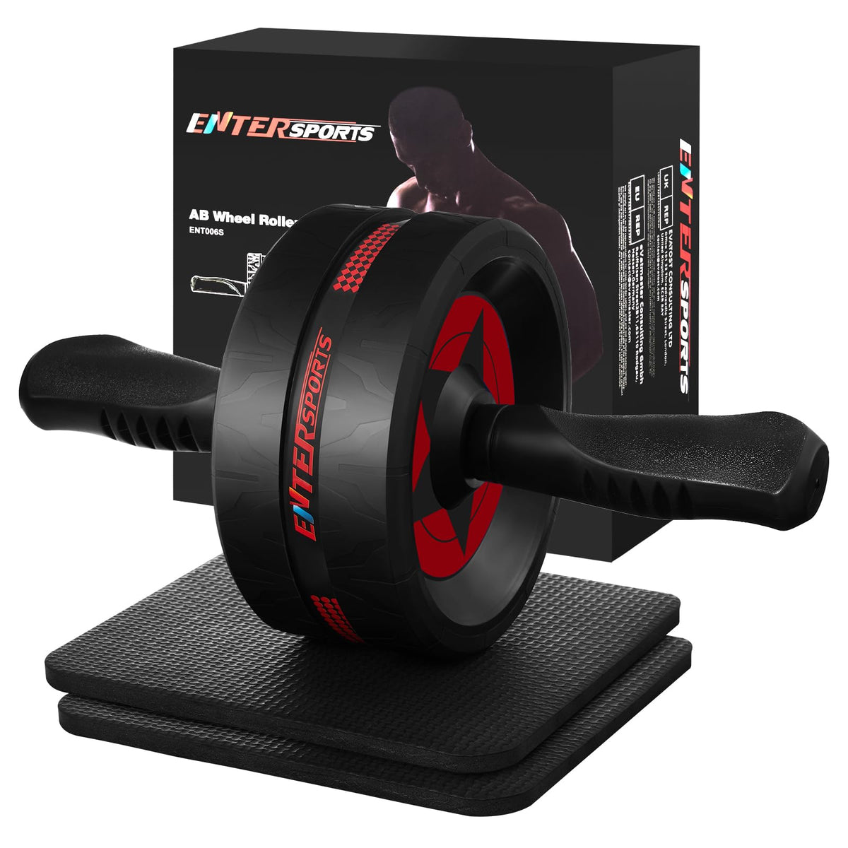 Ab Roller Wheel for Abs Workout - Abdominal Exercise Equipment with 2 Knee Pads for Home Gym, Core Strength Training, Fitness Equipment