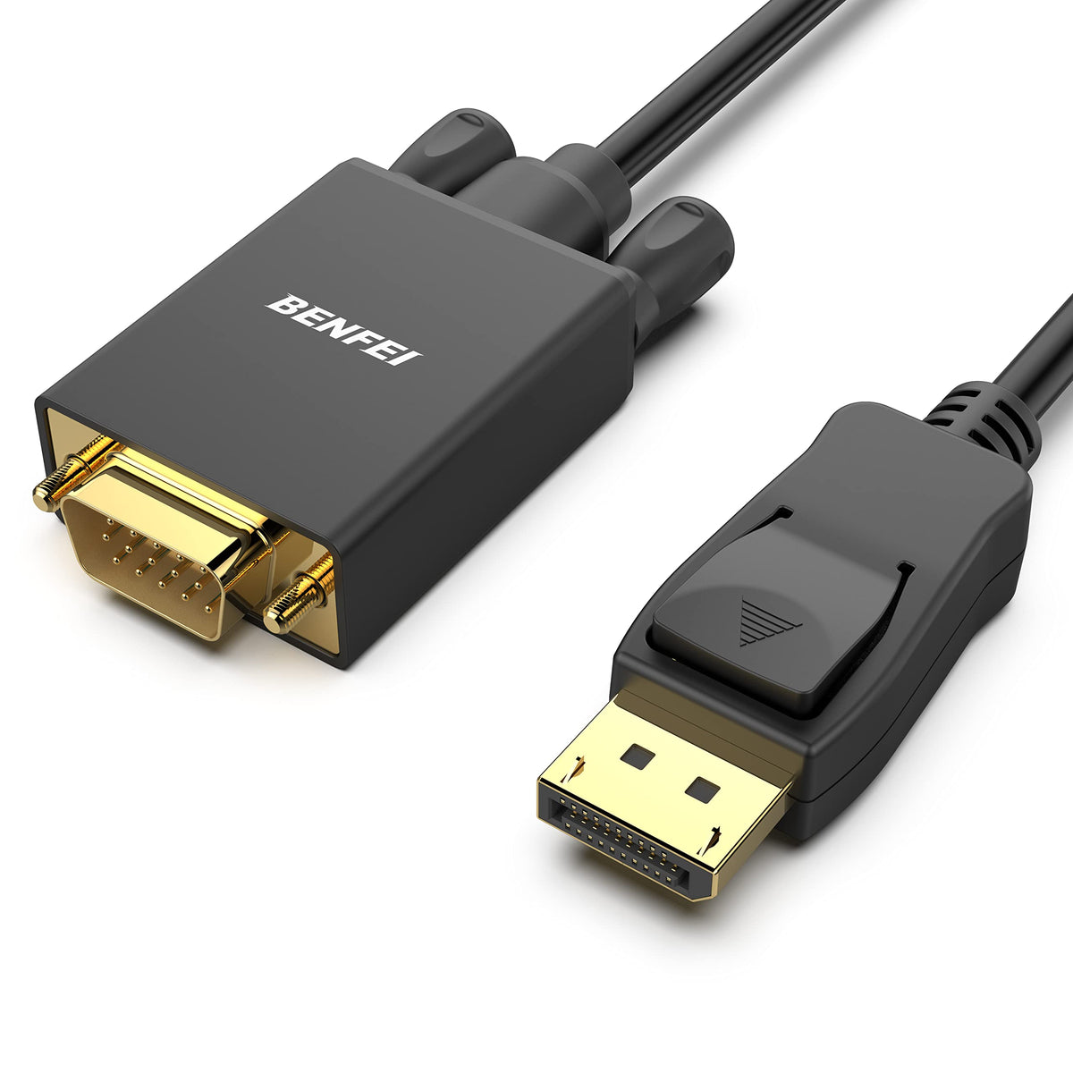 BENFEI DisplayPort to VGA Cable, 1.8M Display Port of Computer/Laptop to VGA of Monitor/Projector Gold-Plated Adapter