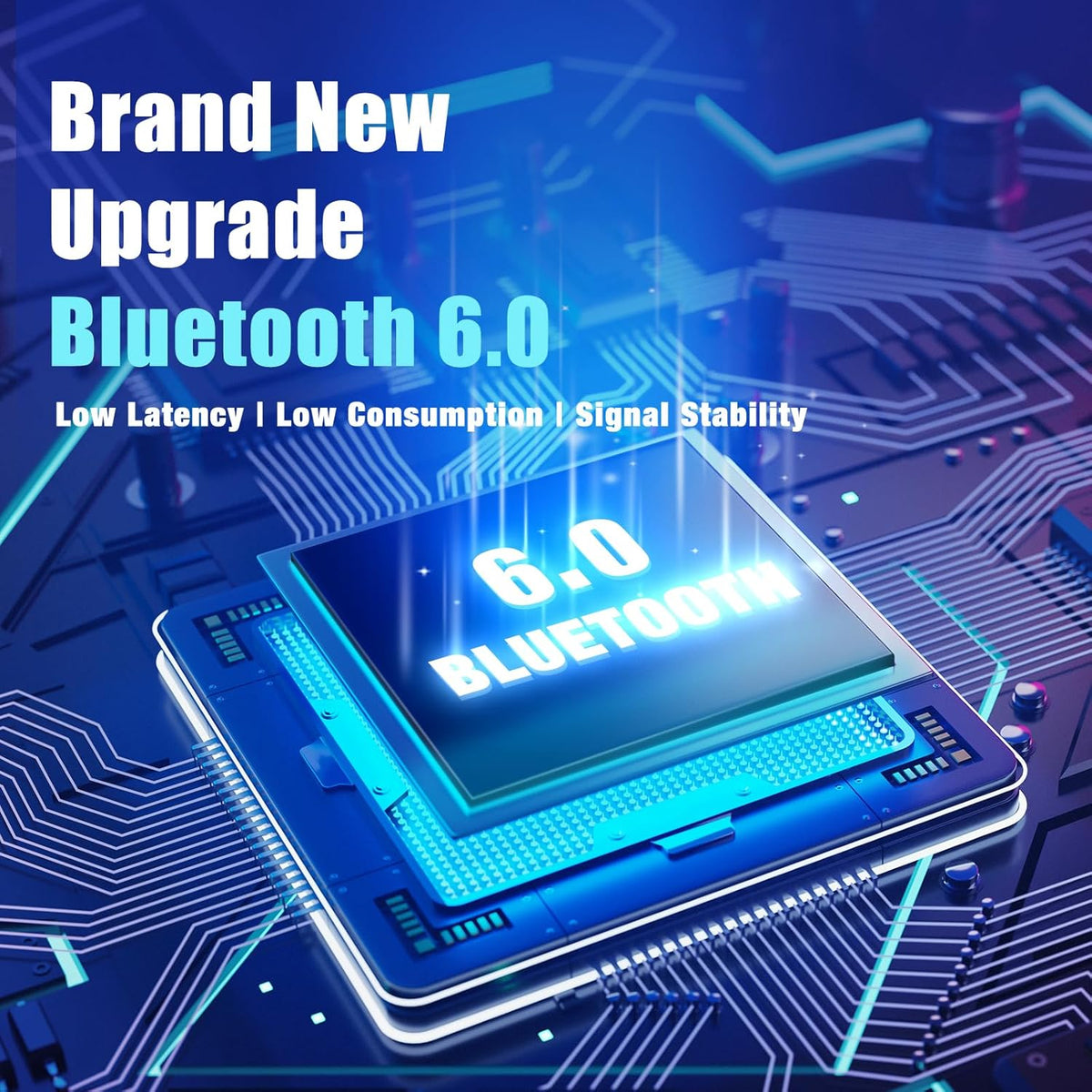 BERIBES Bluetooth Headphones Over Ear, 65H Playtime and 6 EQ Music Modes Wireless Headphones with Microphone, HiFi Stereo Foldable Lightweight Headset