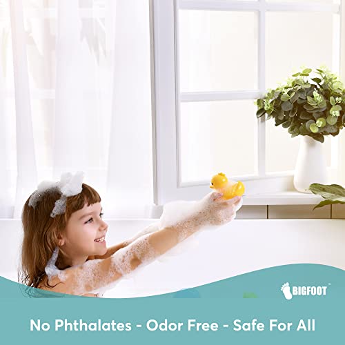 BigFoot Clear Shower Curtain Liner - 72x72 Odorless Plastic with Magnets, Washable Long Bathroom Curtain - Premium PEVA Waterproof Bath Shower Liner
