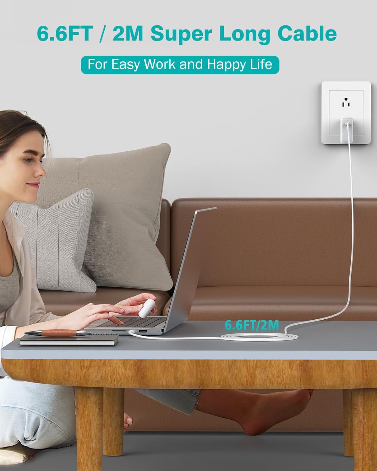 Charger for MacBook Air MacBook Pro 13 14 15 16 inch 2025 2024 2023 2022 2021 2020, M1 M2 M3 M4 Laptop 70W USB C Power Adapter, iPad, LED
