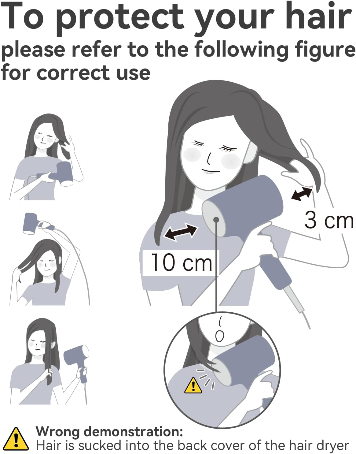 CONFU Ionic Blow Dryer 1600W, Portable Lightweight Fast Drying Negative Ion Hairdryer Blowdryer, 3 Heat Settings & Infinity Speed