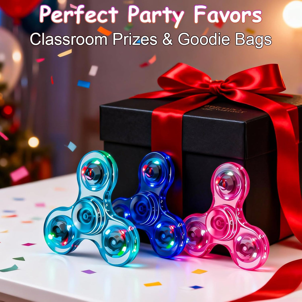 Figrol Fidget Toys 3 Pack,Light Up Fidget Spinner for Kids & Adults Stress Relief Calm Down,Sensory Toys for Kids Toys