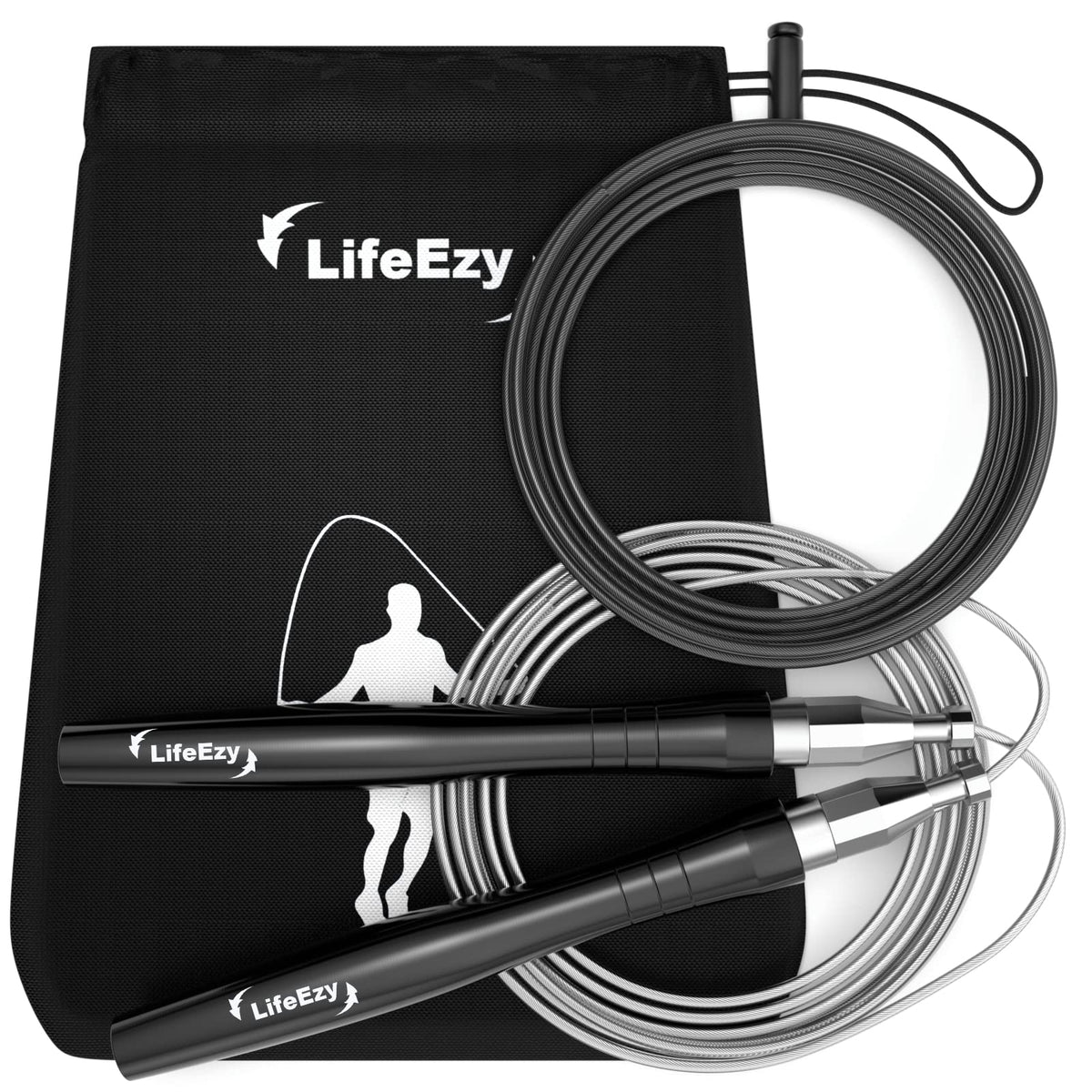 Jump Rope, High Speed Weighted Jump Rope - Premium Quality Tangle-Free - Self-Locking Screw-Free Design - Jump Ropes for Fitness
