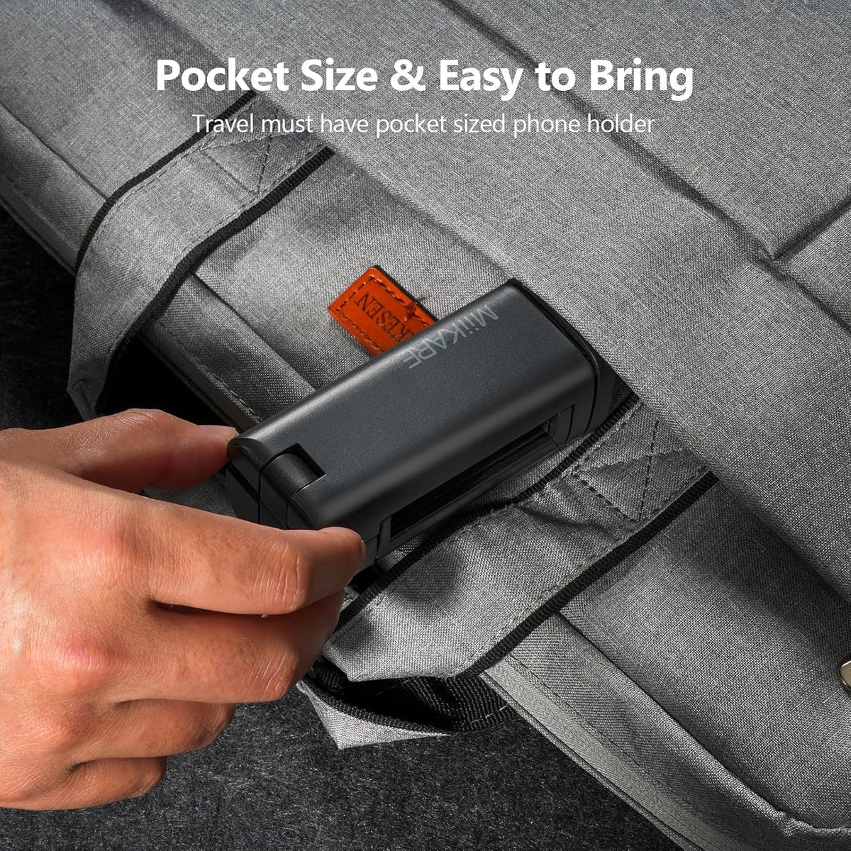 MiiKARE Airplane Travel Essentials Phone Holder, Universal Handsfree Phone Mount for Flying with 360 Degree Rotation, Accessory for Airplane