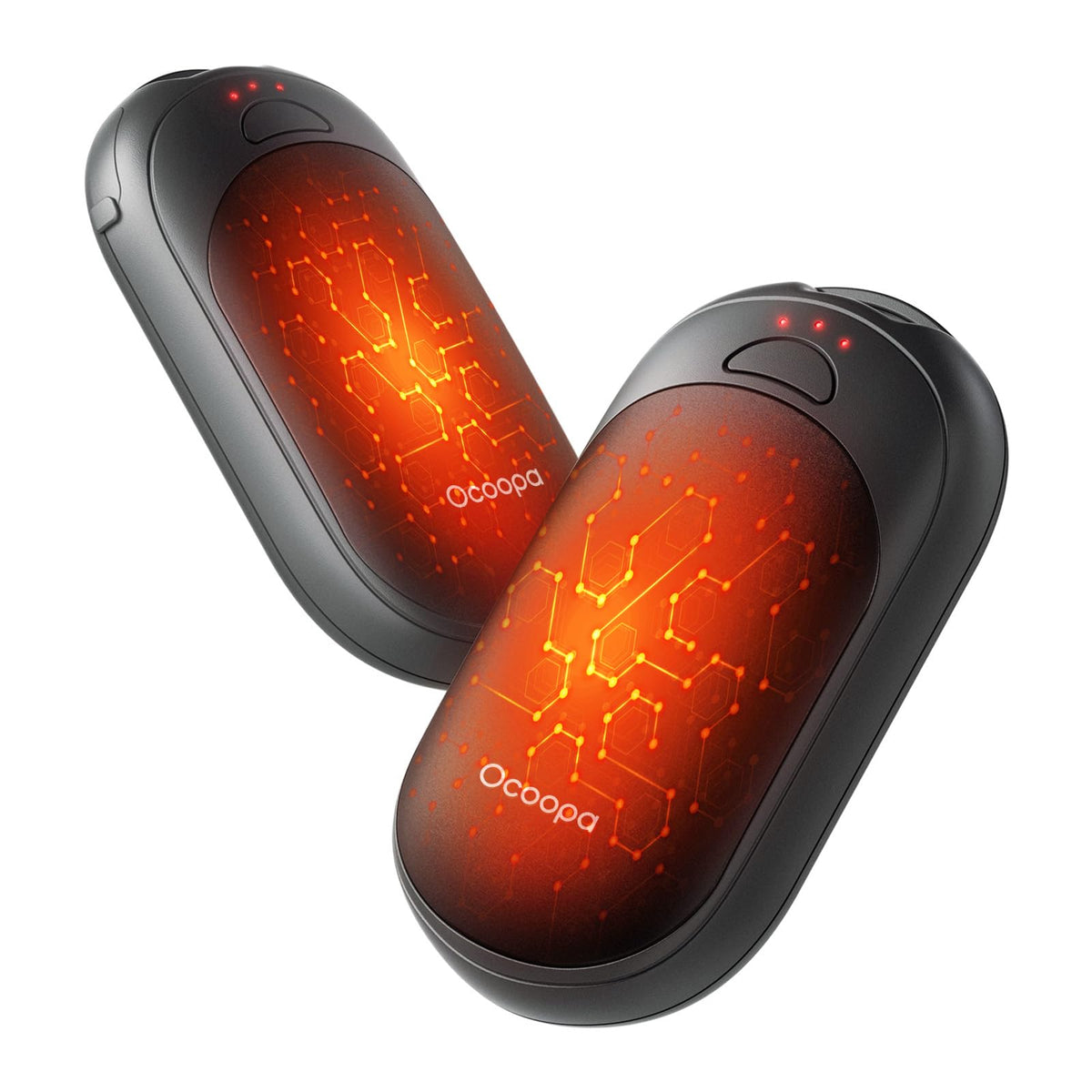 OCOOPA Magnetic Hand Warmers Rechargeable 2 Pack, UL Safety Heat 100-126°F, 3-Settings, Pocket-Sized, Max. 8 Hrs Long Lasting,Great for Raynauds