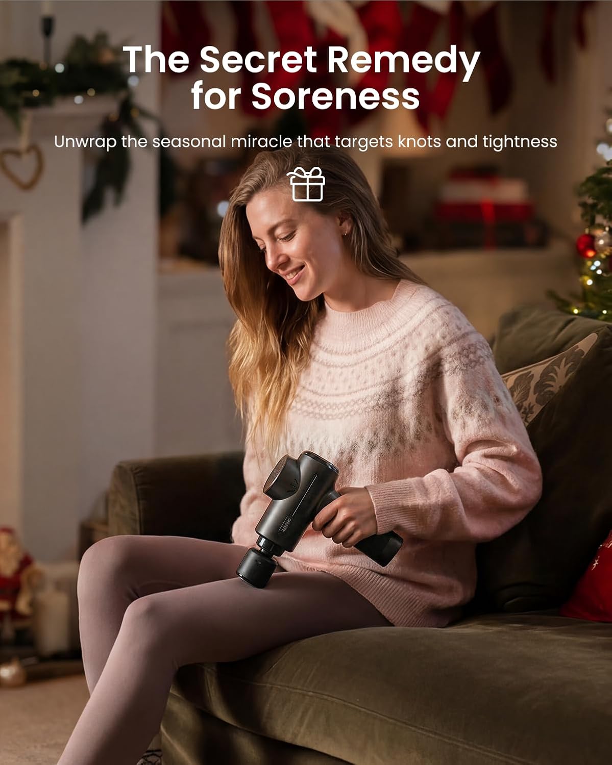 RENPHO Massage Gun with Heat and Cold, Portable Percussion Muscle Deep Tissue Massager for Back and Neck, Handheld Massager