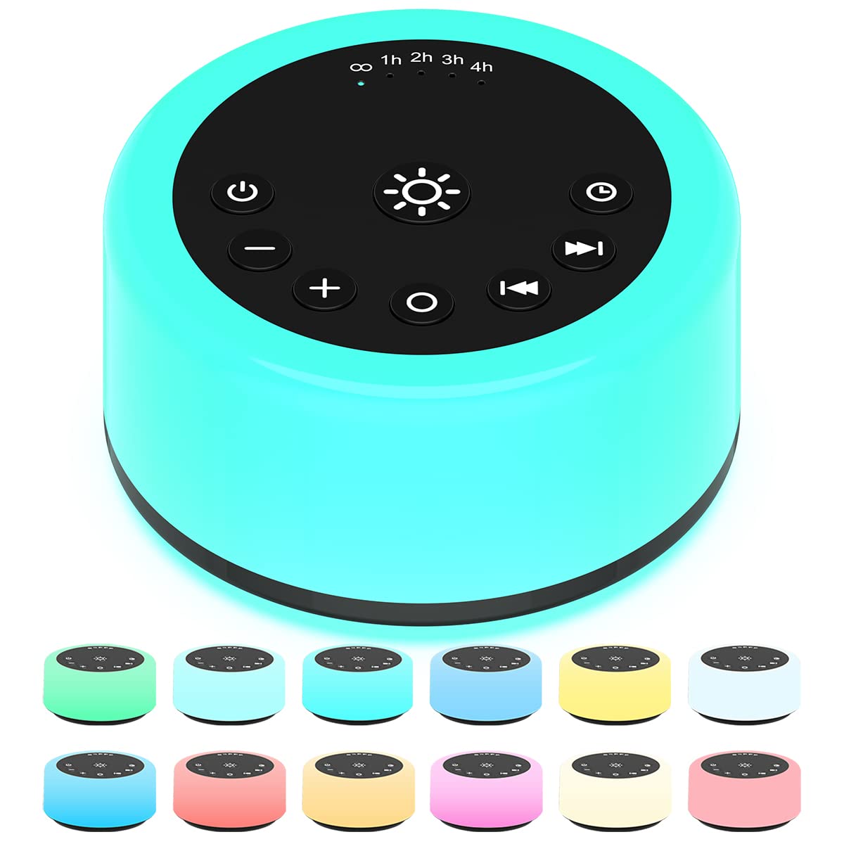 Soother Sleep Sound Machine Night Light White Noise Machine with 30 Soothing Sounds & 12 Color Night Lights for Baby Kids Adults Brown Noise Machine