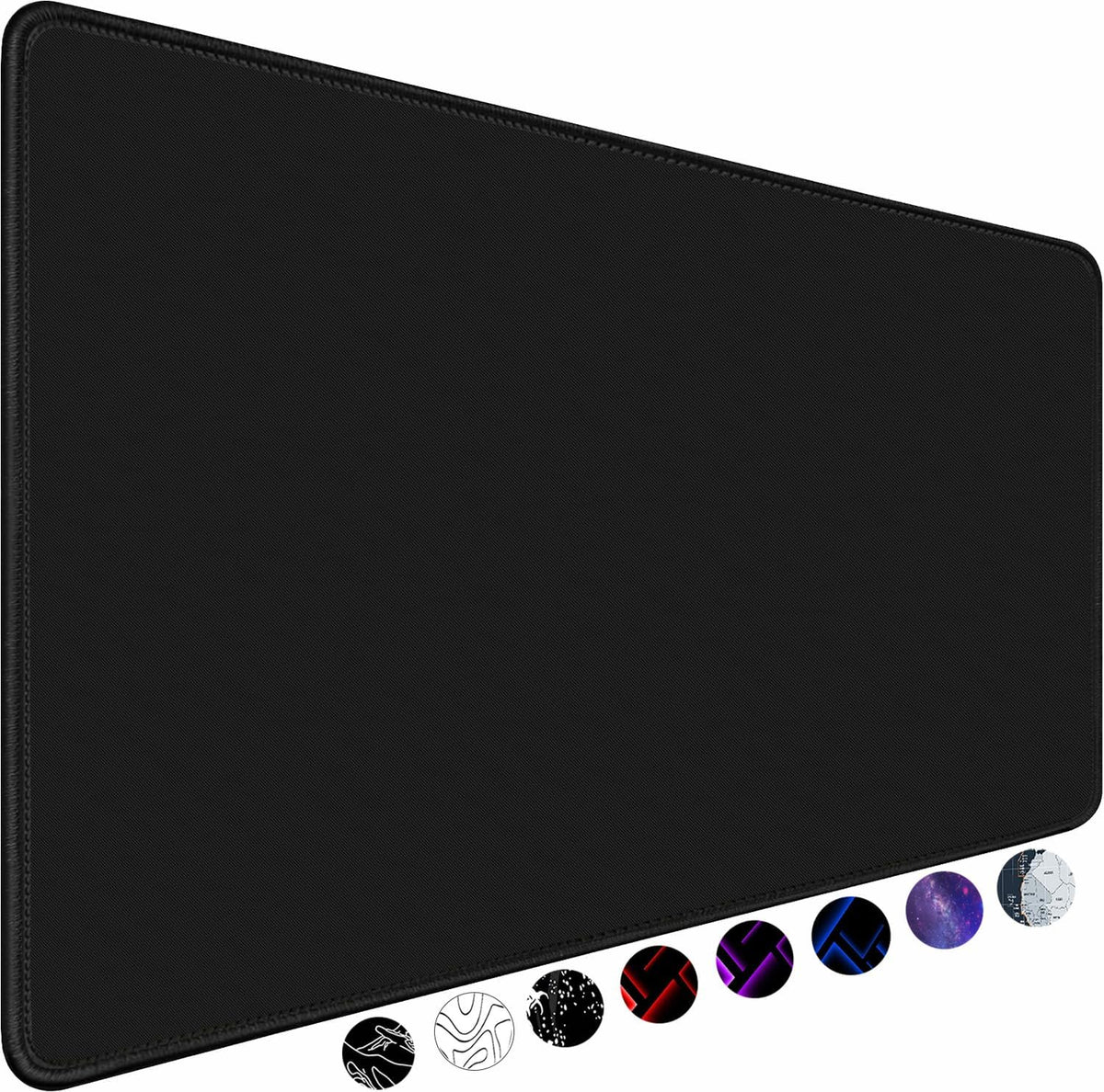 TEDNETGO Large Gaming Mouse Pad, Waterproof Extra Large Big Mouse Pad with Stitched Edge, XXL Non-Slip Black Computer Long Mousepad Desk Mat