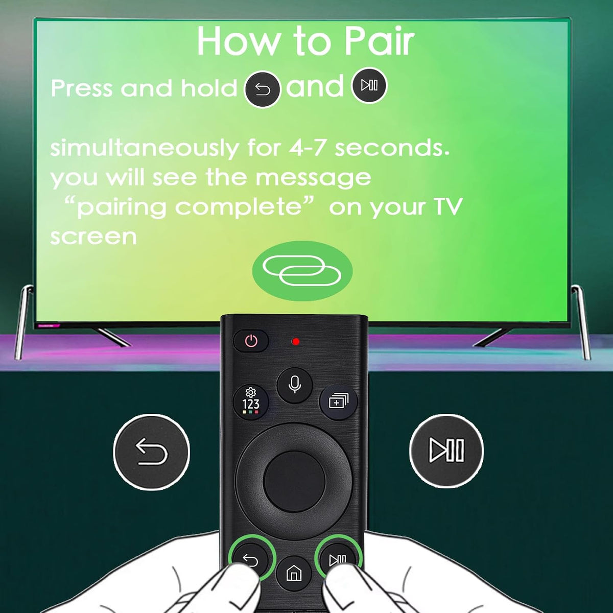 Voice Remote for Samsung Smart TV, Replacement Control for Frame TV, for All 2019 to 2025 Samsung Crystal/UHD/QLED/NEO QLED/ 4K 8K Smart TVs