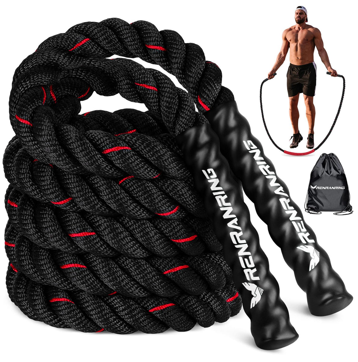 Weighted Jump Rope for Men and Women, 3lb 4lb 5lb Adult Heavy Skipping Rope, Jumprope for Fitness, Workout Equipment, Fitness Equipment