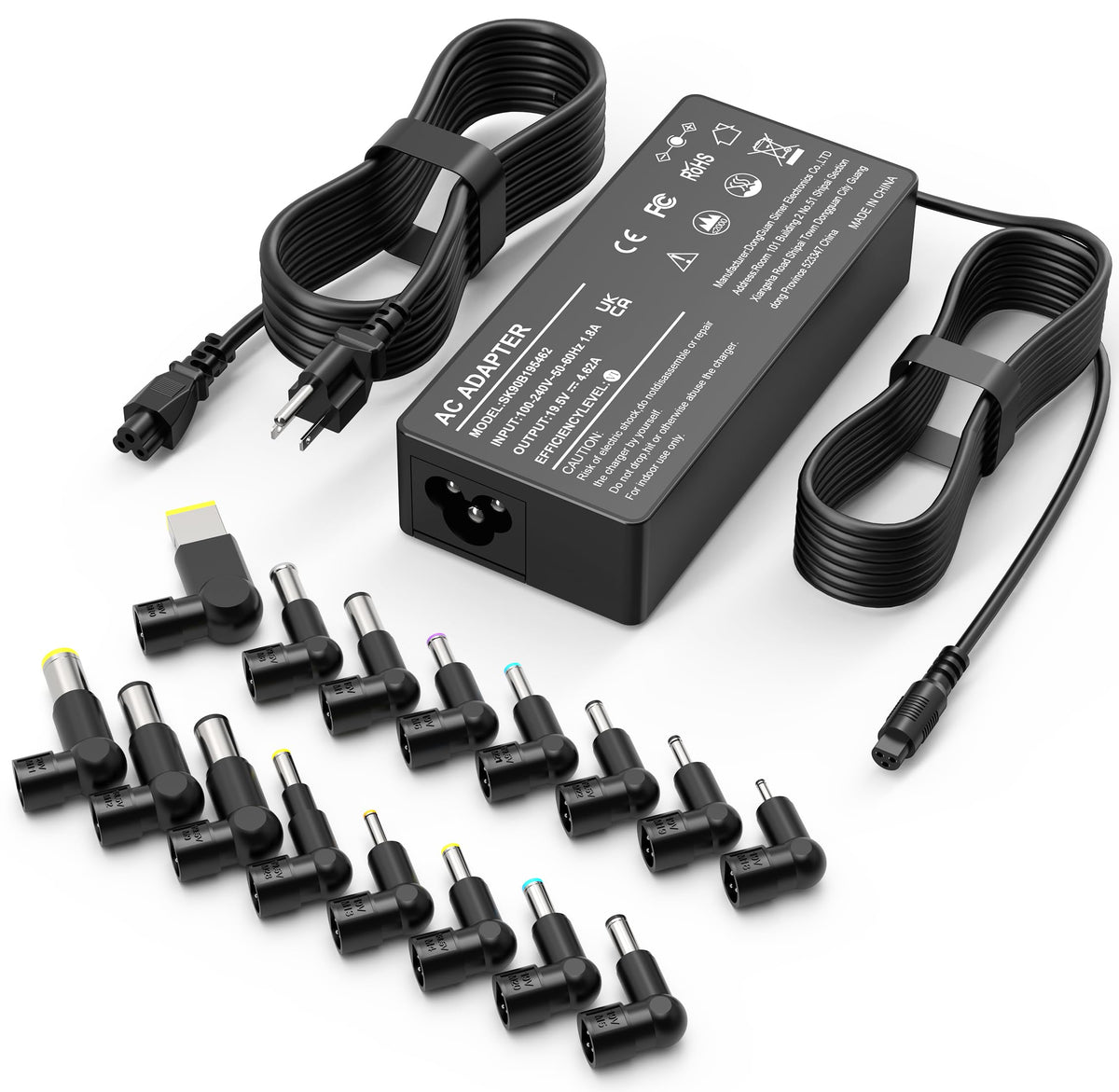XOUBZ 90W Universal Laptop Charger Compatible with HP Lenovo Dell Acer Asus Toshiba IBM Fujitsu Notebook Ultrabook Chromebook Computer Charger AC