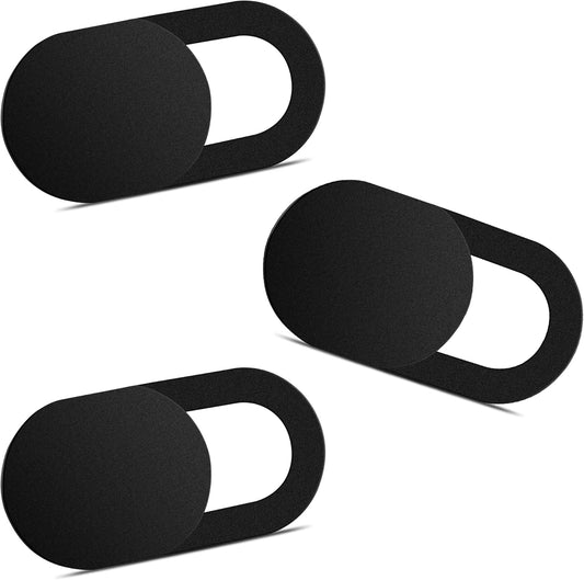 Yilador Webcam Cover (3 Pack), 0.03 inch Ultra Thin Laptop Camera Cover Slide (Black)