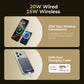 0.3" Ultra Slim, Alloy-Made, Credit Card, Magsafe Portable Charger for iPhone, 5000mAh Fast Charging Magnetic Power Bank