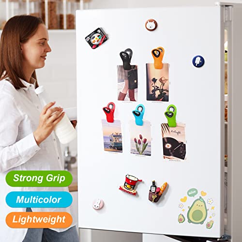 12 Pack Chip Clips Bag Clips, Magnetic Bag Clip for Food Storage Heavy Duty, Plastic Food Clip for Chips, Snack, Kitchen, Refrigerator, Garden, Sewing