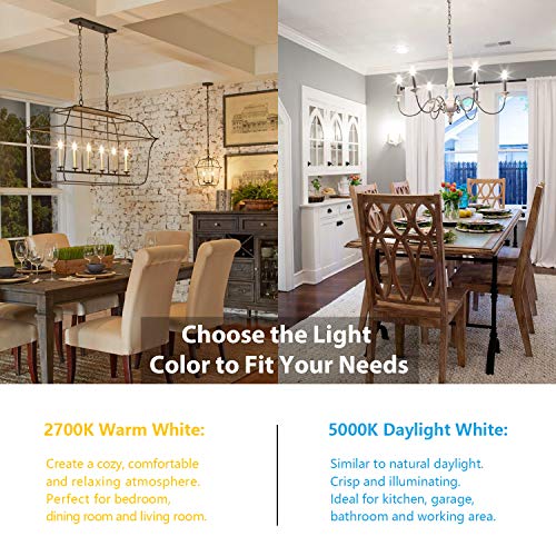 12-Pack Dimmable E12 LED Candelabra Bulbs 60W Equivalent, 2700K Soft Warm White, 600 Lumens B11 Candle Base 6W C35 LED Filament Vintage Light Bulbs