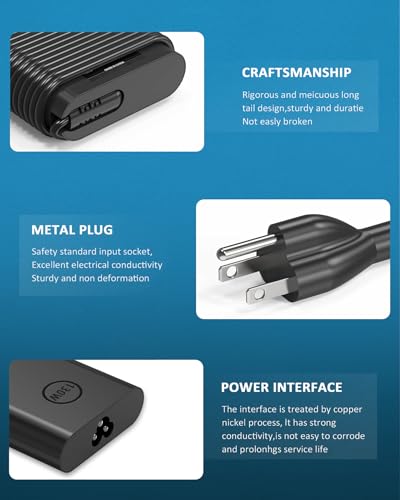 130W USB C Laptop Charger Compatible with Dell Precision 5570 5560 5550 5530 5760 5750 3560 Latitude 7410 7310 7210 9410 9510 5420 5520 5510 XPS 15 17