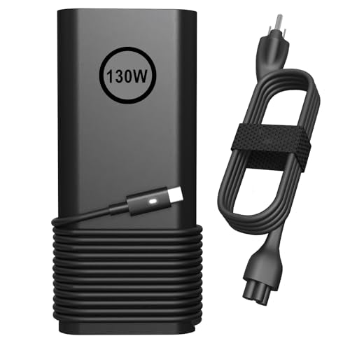 130W USB Type C Laptop Charger Compatible with Dell XPS 15 17 9500 9510 9520 9530 9700 9710 9720 2in1, Precision 5550 5560 5530 5570 5470 5480 5760