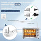 1875W Short Extension Cord, 15A 14AWG Low Profile Flat Plug Heavy Duty Extension Cord Outlet Saver 3-Prong Grounded Power Extension (White 1 Feet)