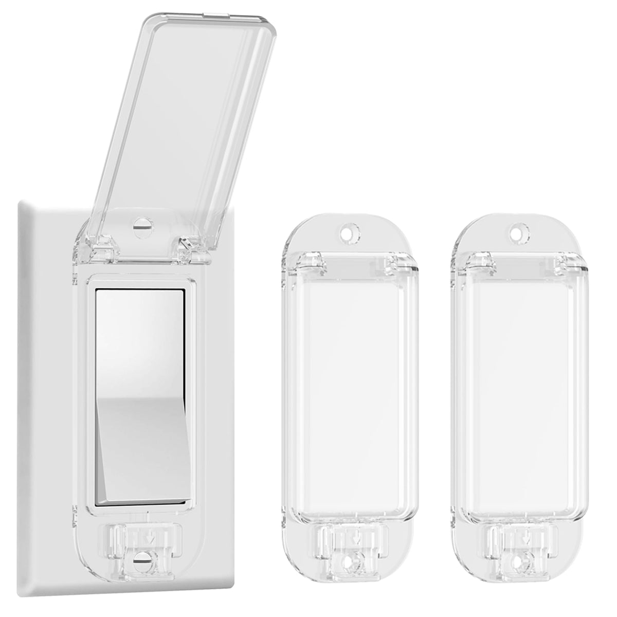 2 Light Switch Guard Cover, Baby Proof Wall Switch Cover Guard for Rocker Light Switch Protects Your Lights or Circuits from Being Accidentally Turned
