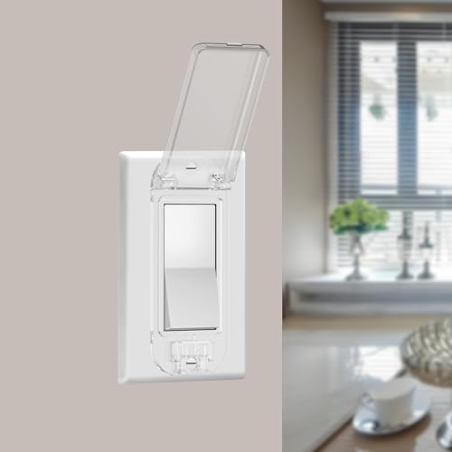 2 Light Switch Guard Cover, Baby Proof Wall Switch Cover Guard for Rocker Light Switch Protects Your Lights or Circuits from Being Accidentally Turned