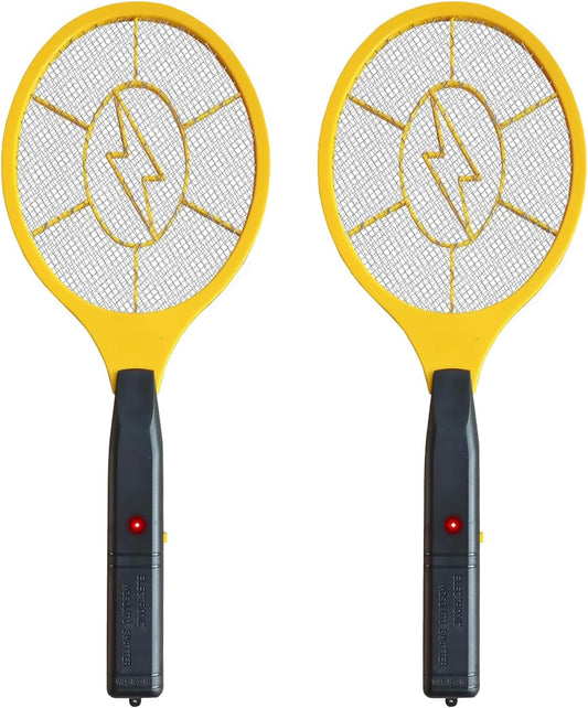 2 Pack Electric Fly Swatter, Handheld Bug Zapper Racket for Outdoor & Indoor, Mosquito Zapper Racket Battery Powered Tennis Mosquito Rackets