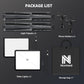 2-Pack LED Video Light Kit, NiceVeedi Studio Light, 2800-6500K Dimmable Photography Lighting Kit with Tripod Stand&Phone Holder, 73" Stream Light