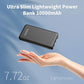 2 Pack Portable Charger, Slimmer 10000mAh Power Bank, USB C in&Out Fast Charging Battery Pack, Portable Power Bank (Black)