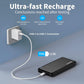 2 Pack Portable Charger, Slimmer 10000mAh Power Bank, USB C in&Out Fast Charging Battery Pack, Portable Power Bank (Black)